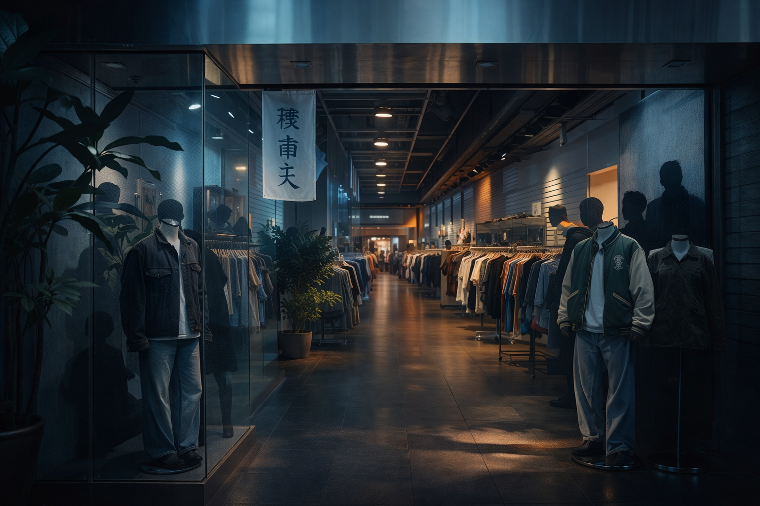 Cinematic store interior